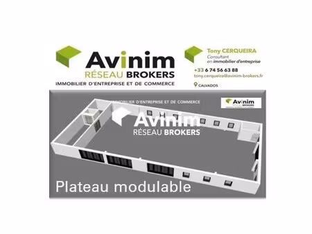 location commerce 350 m²