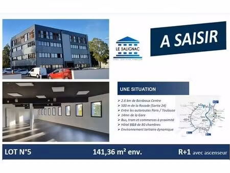 vente bureaux 138 m² à 141 m²