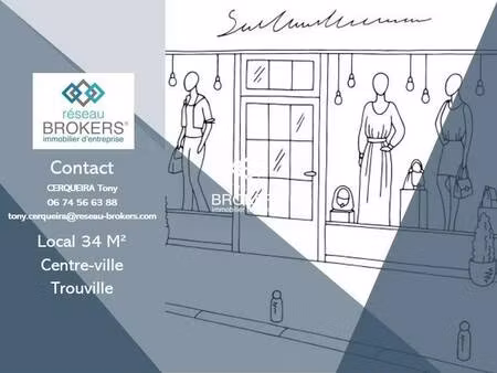 location commerce trouville sur mer 14360 34m²