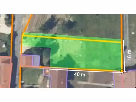 vente terrain 800 m²