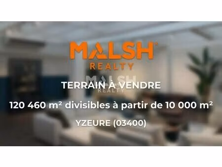 vente terrain 10 000 m² à 120 460 m²