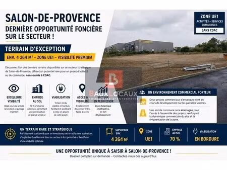 vente terrain salon de provence 13300 4264m²