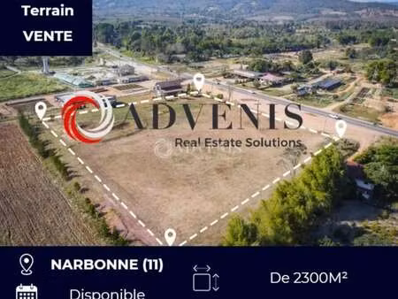 vente terrain narbonne 11100 2300m²