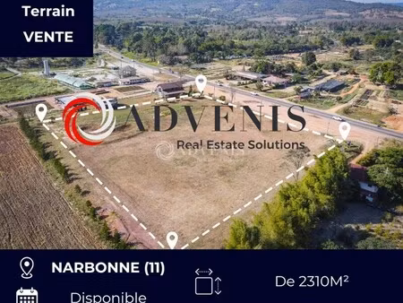 vente terrain narbonne 11100 2900m²