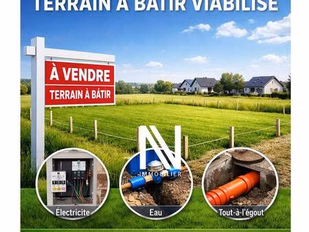 terrain constructible viabilisé à vendre