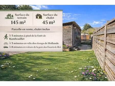parcelle avec chalet proche forêt de rambouillet