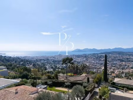 a vendre - terrain avec vue mer panoramique - le cannet collines