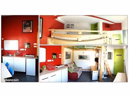 10mn université ou de vic – studio meublé + 100% équipé – lit double + canapé bz