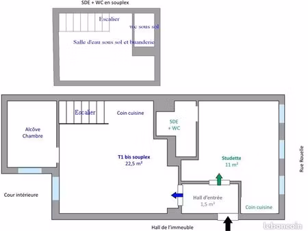 vends investissement locatif rentable (local professionnel) - paris 15 - tour eiffel (métr