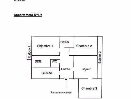 appartement 77 m² – 2/3 chambres – lumineux – balcon – ascenseur