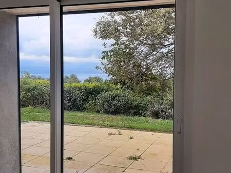 appartement 3 pièces vue lac leman et jardin en face des champs