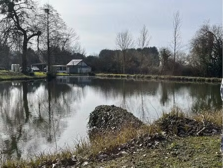 terrain de loisirs avec étang
