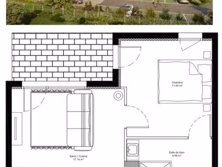 appartement t2 41m² beynost