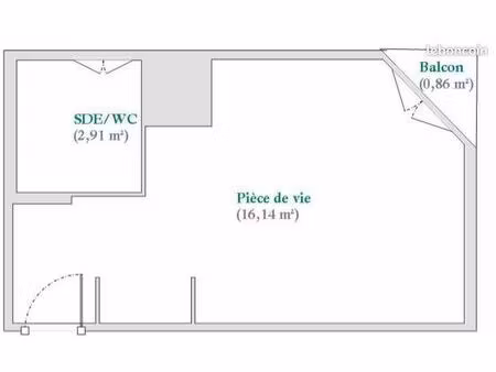 location studio 19 m² élancourt (78990) 600