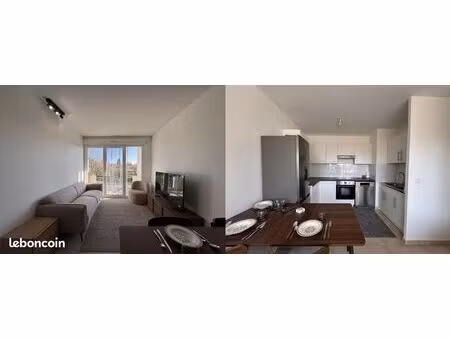 t3 meublé - centre de ferney-voltaire – parc de la tire - parking privé - terrasse de 10m2