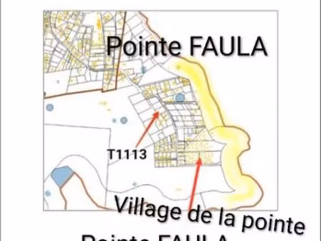 pte faula. 1116m2. 185000 plage a pieds