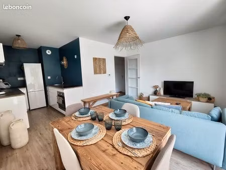 t2 meublé de standing (46m²) – terrasse vue parc arboré – parking privé