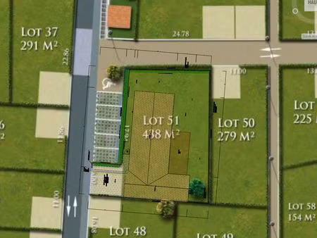 terrain viabilisé 438m²