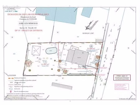 uchaud terrain 505 m² viabilisé libre constructeur