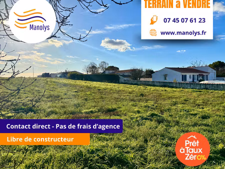 vente terrain 400 m² breuil-magné (17870)