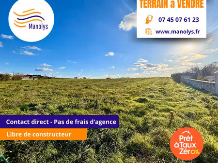 vente terrain 400 m² rochefort (17300)
