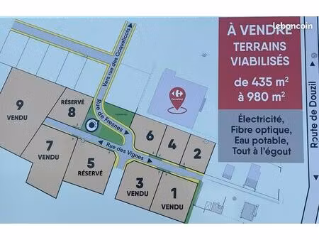 3 terrains à bâtir constructibles