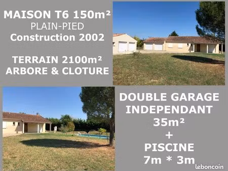 maison à vendre - t6 150m² piscine