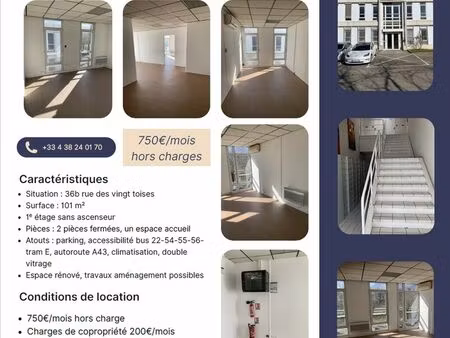 location bail commercial - 38950 saint martin le vinoux