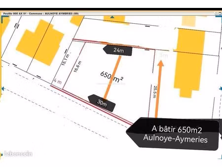 terrain à batir aulnoye-aymeries