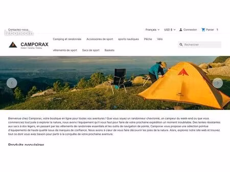 titre :u2028site e-commerce dropshipping matériel de camping – prestashop 9 – 14 langues –