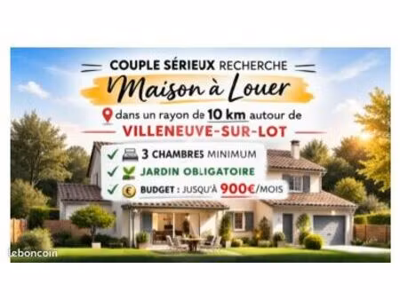 couple sérieux recherche maison à louer