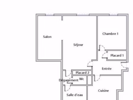 appartement t2/3 dernier étage