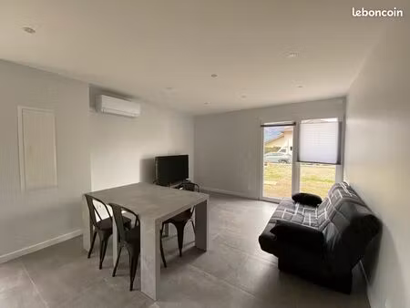 appartement t3 meublé 56 m² + rez-de-jardin 90 m² – exposition est / sud-est – lumbin - sa
