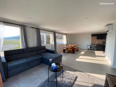 superbe t3 meublé neuf 74 m² + terrasse 55 m² – vue belledonne / chartreuse – lumbin (grés