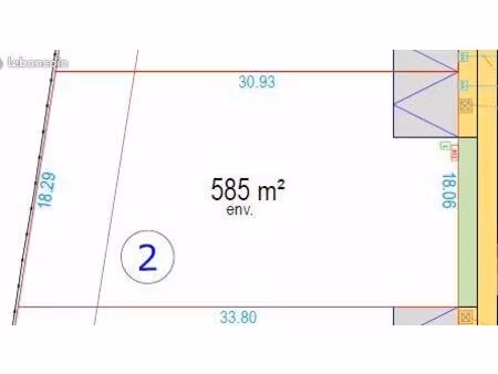 terrain 580 m² reims
