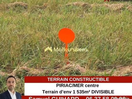 terrain 1 535 m² piriac sur mer