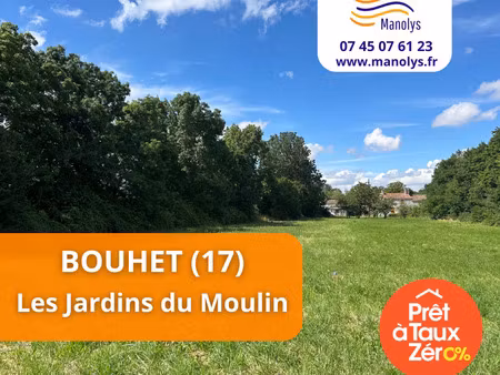 vente terrain 350 m² bouhet (17540)