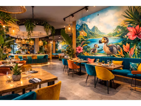 restaurant : murs et fonds - ouest reunion