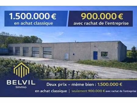 hall industriel avec bureaux avec rachat de l’entreprise