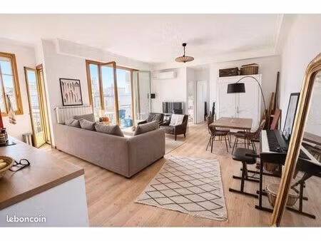 3p entièrement rénové dernier étage  calme  sud  grand balcon - libération