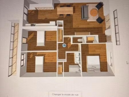 rare à la location – appartement t4 meublé avec jardin – quartier pironnière