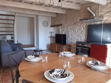 appartement duplex meublé - 3 pièces - avec terrasse  garage et extérieur - eau inclus