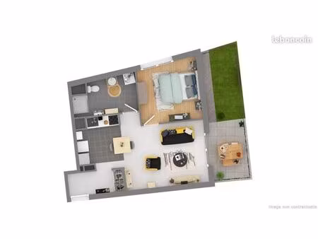 appartement 2 pièces 45 m²