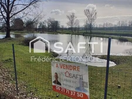 terrain naturel avec étangs