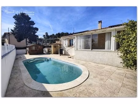 exclusivité - villa de 65m² 3 pièces avec piscine et garage - roujan (34320)