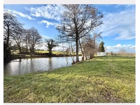 vends terrain avec étang