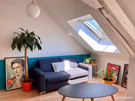 t3 esprit loft lumineux – 60 m² au sol – parking – proche gare templeuve