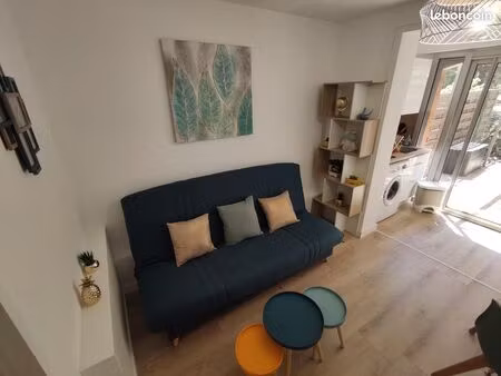 [avril a fin juin 2026] joli studio meublé avec jardin dans résidence sécurisée