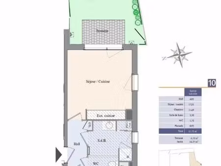 location appartement 2 pièces 41 m² à berck (62600)