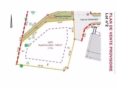 terrain constructible viabilisé à vendre